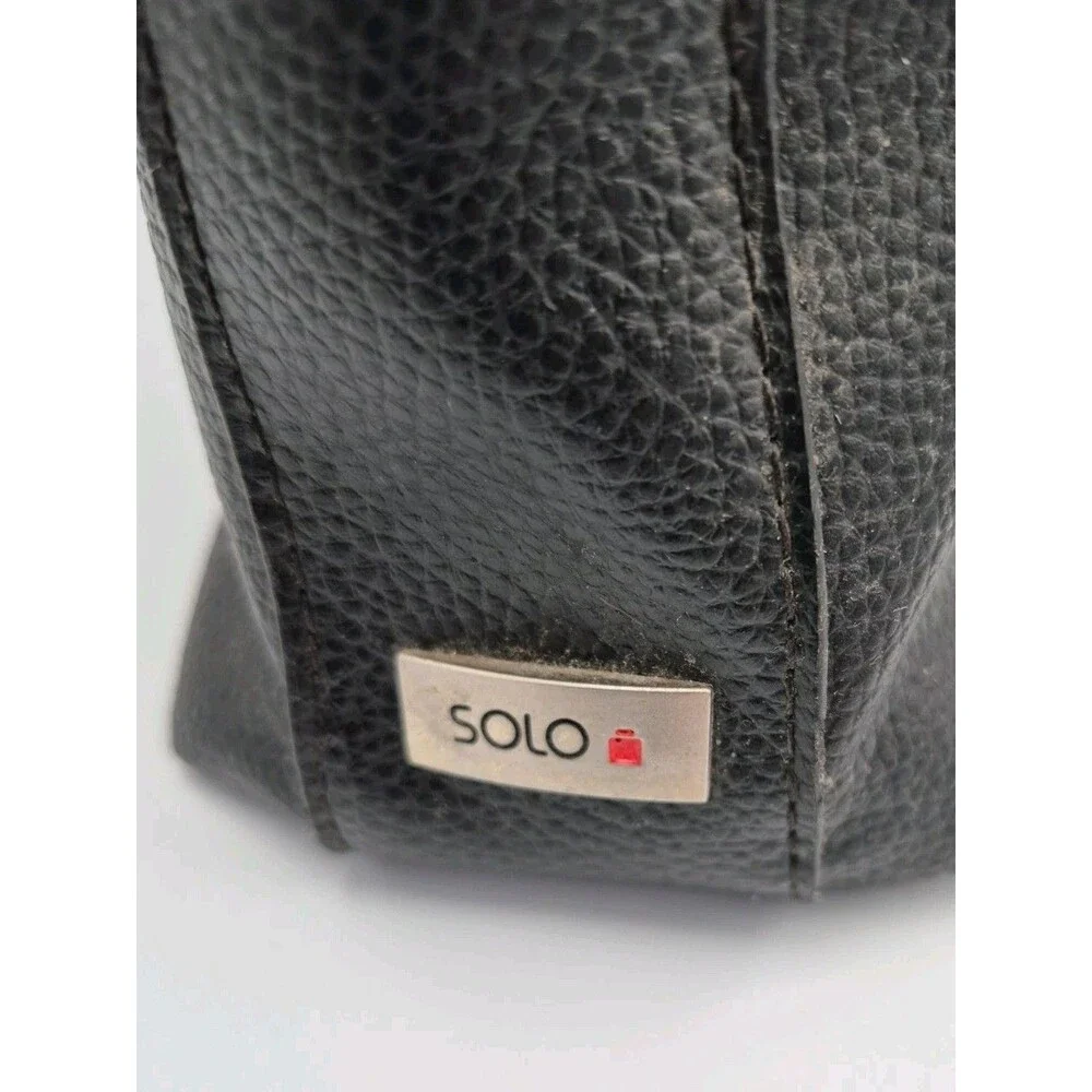 SOLO Classic Collection Unisex Laptop Tote Bag Briefcase - Black Padded Zipper